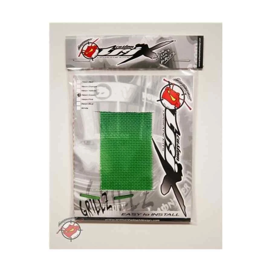 Grillz ventilatierooster voor kart- en autosporthelm in de kleur neon groen