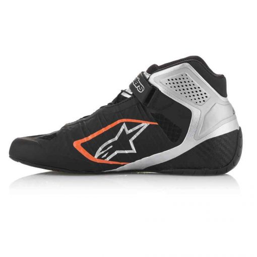 Alpinestars kartingschoen Tech 1 KZ zwart zilver fluo oranje - Afbeelding 3