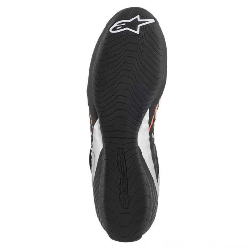 Alpinestars kartingschoen Tech 1 KZ zwart zilver fluo oranje