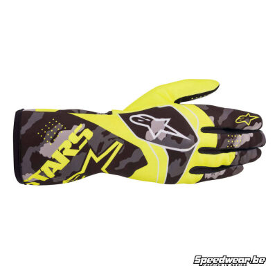 Alpinestars Tech 1-K Race V2 Camo karthandschoen - Fluo geel Zwart