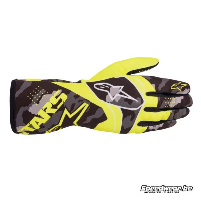 Alpinestars Tech 1-K Race V2 Camo karthandschoen - Fluo geel Zwart