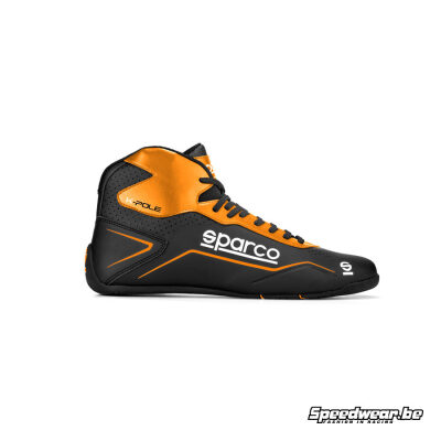Sparco schoen karting POLE prijstopper zwart oranjewart fluo oranje