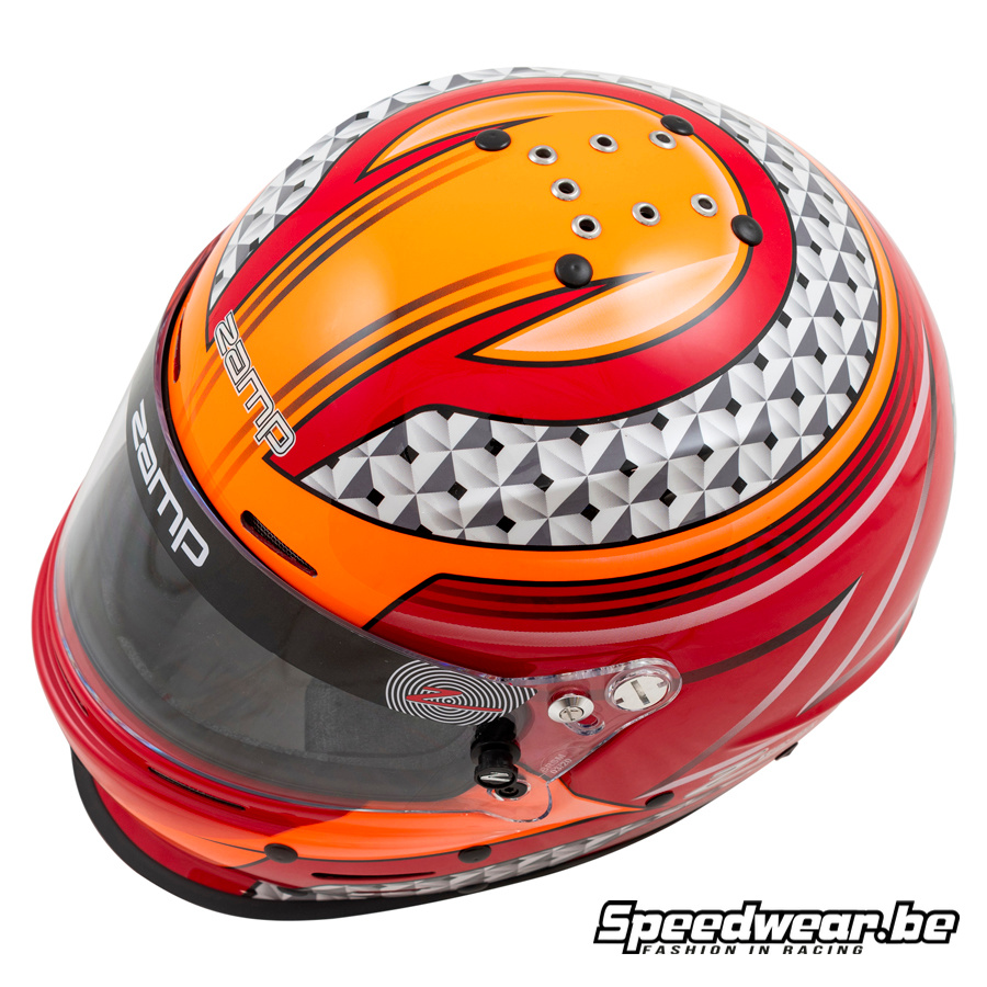 Zamp helm voor autosport RZ 62 Rood/Oranje - Afbeelding 4