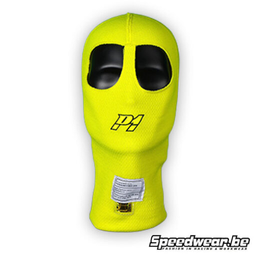 P1 Advanced Racewear X-Flow Helmmuts – FIA-gekeurd – Neon Yellow – Eyehole