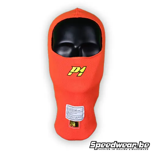 P1 Advanced Racewear X-Flow Helmmuts – FIA-gekeurd – Neon Orange