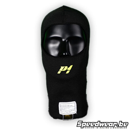 P1 Advanced Racewear X-Flow Balaclava – FIA Approved – Black – Large