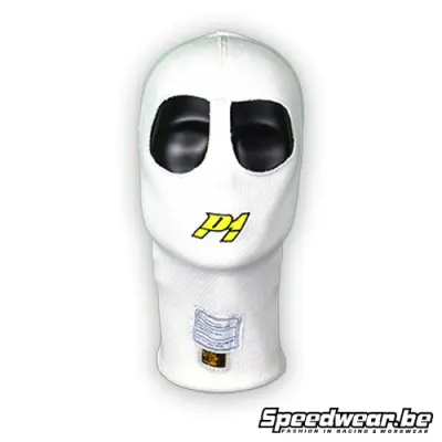 P1 Advanced Racewear X-Flow Balaclava – FIA Approved – White – Eyehole
