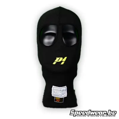 P1 Advanced Racewear X-Flow Helmmuts – FIA-gekeurd – Black – Eyehole