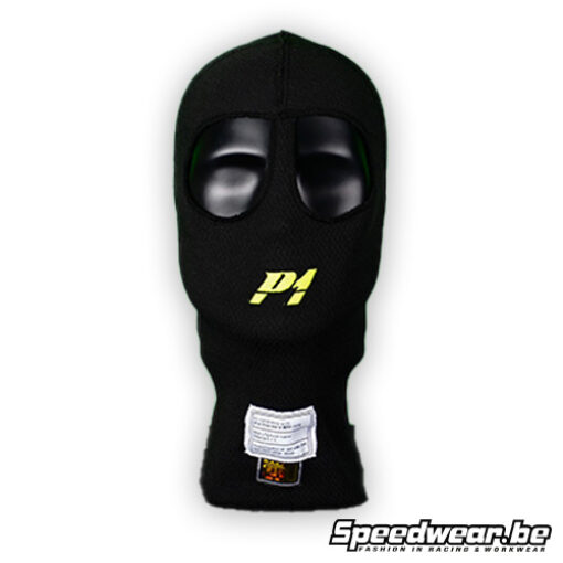 P1 Advanced Racewear X-Flow Helmmuts – FIA-gekeurd – Black – Eyehole