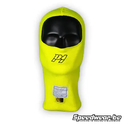P1 Advanced Racewear X-Flow Helmmuts – FIA-gekeurd – Neon Yellow