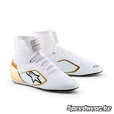 Alpinestars Supertech K FIA 8877-2022 Kartschoen – Exclusive White Gold Edition