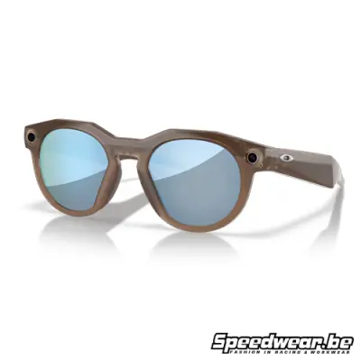 Oakley Meta HSTN in Brown Smoke with Prizm Deep Water Polarized