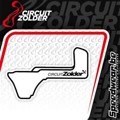 Circuit Zolder Sticker ZWART Transparant