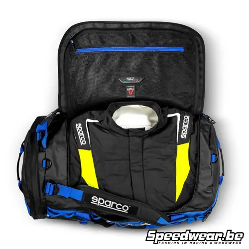 Sac Sparco , grand modèle, noir et bleu