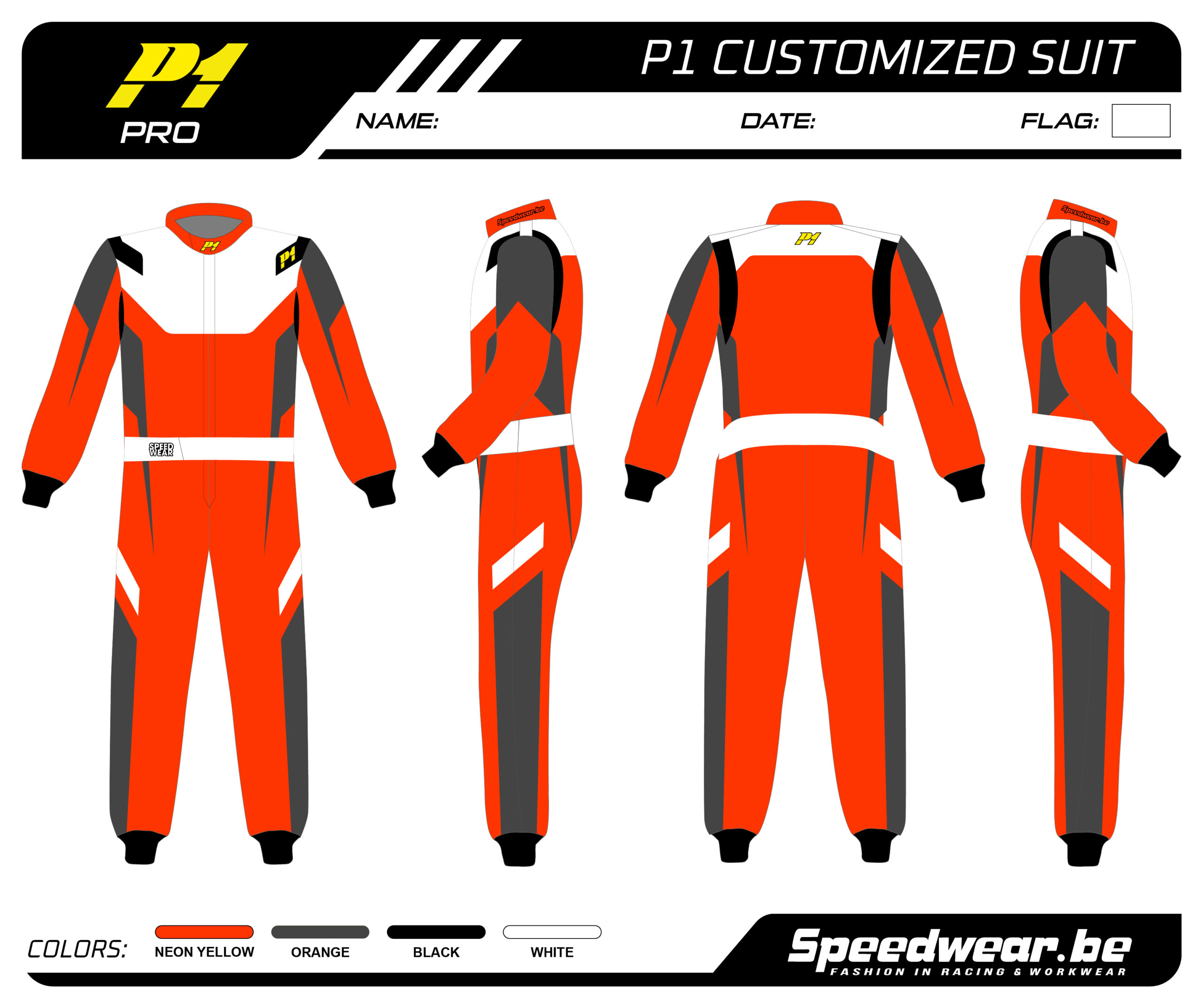 P1 FIA Race overall - Volledig op maat PATROON PRO 12
