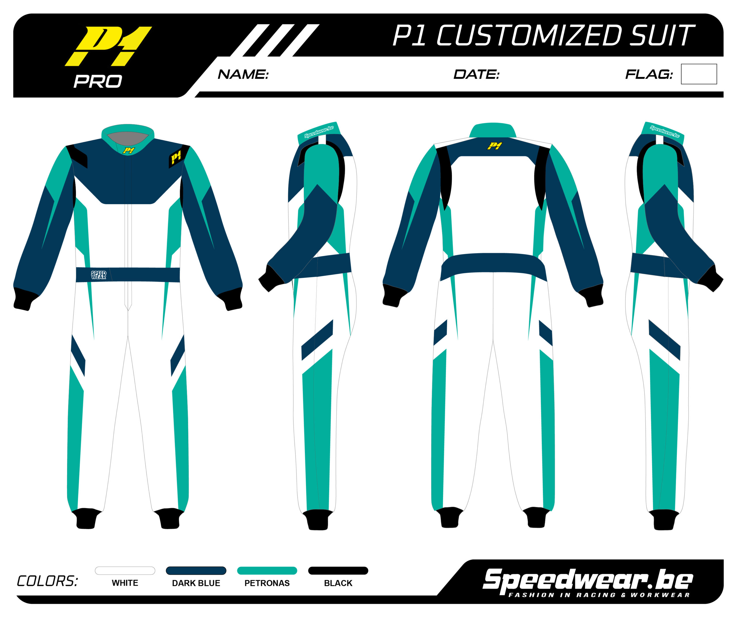 P1 FIA Race overall - Volledig op maat PATROON PRO 12