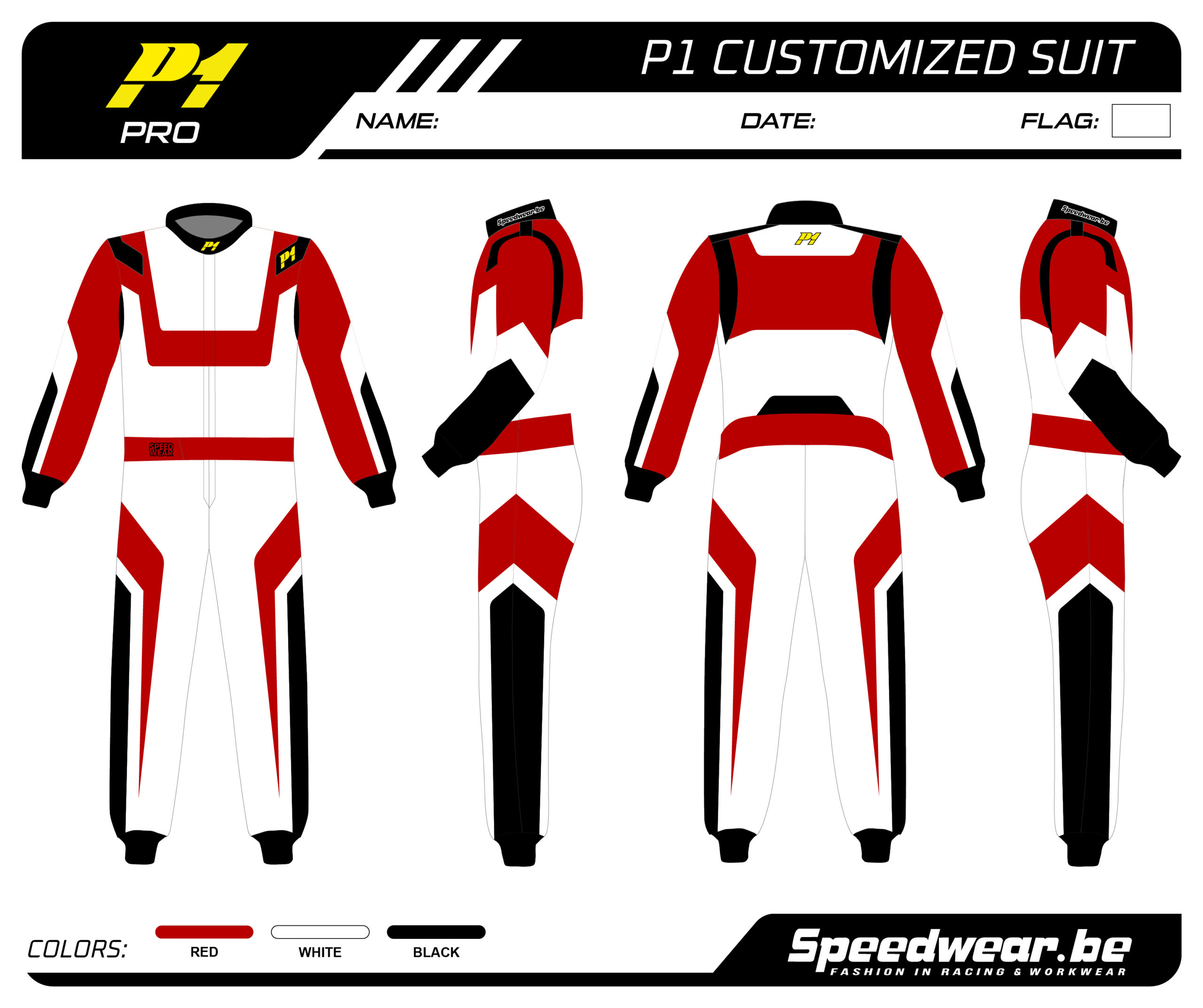 P1 FIA Race overall - Volledig op maat PATROON PRO 13