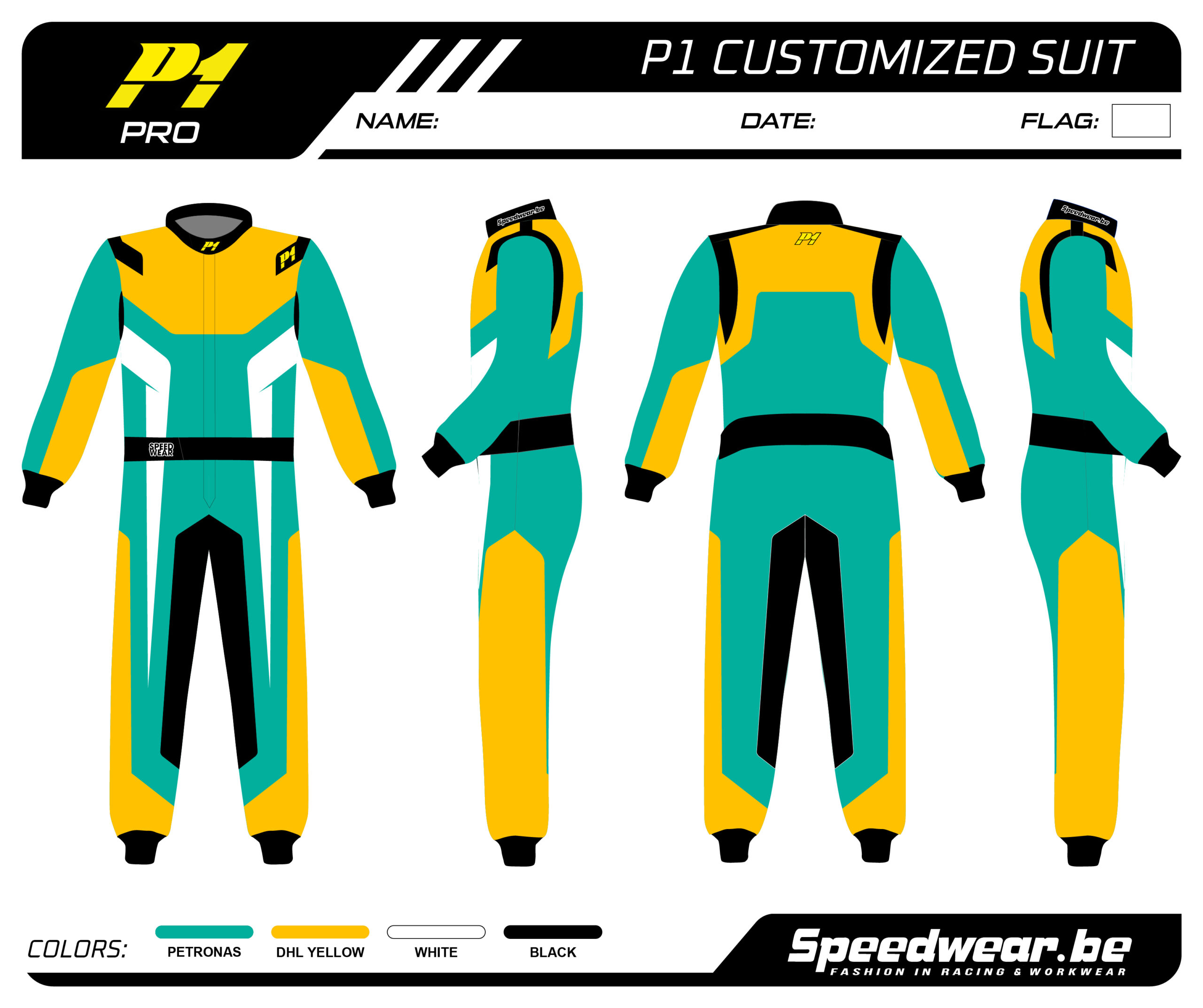 P1 FIA Race overall – Volledig op maat PATROON PRO 14