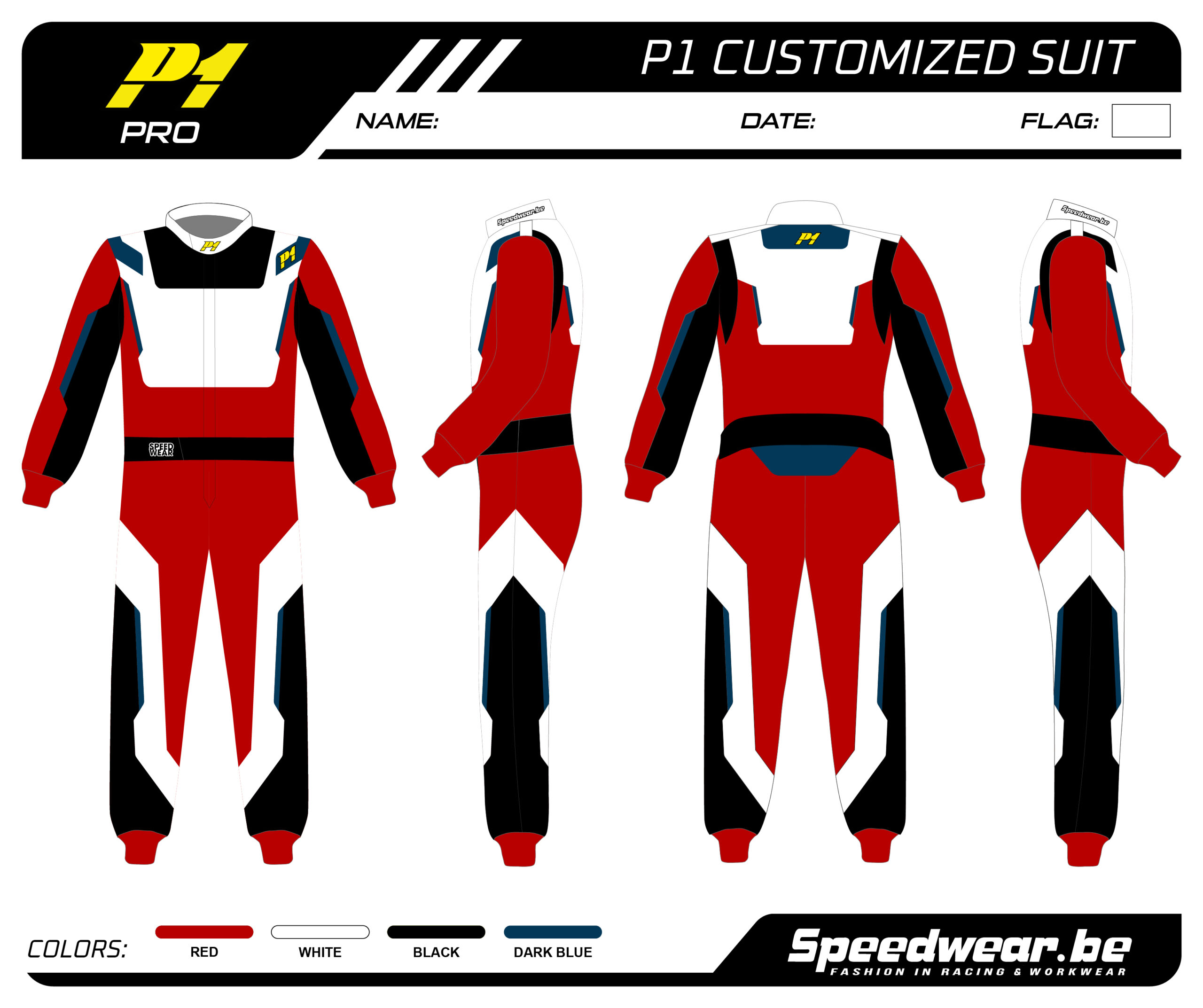 P1 FIA Race overall - Volledig op maat PATROON PRO 17