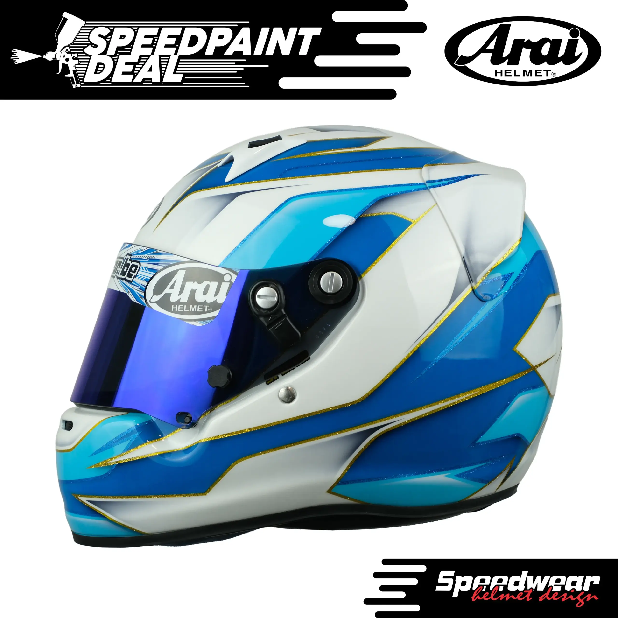 SpeedPaint Deal Arai CK6 Karthelm Small met Chroom Design - Afbeelding 8