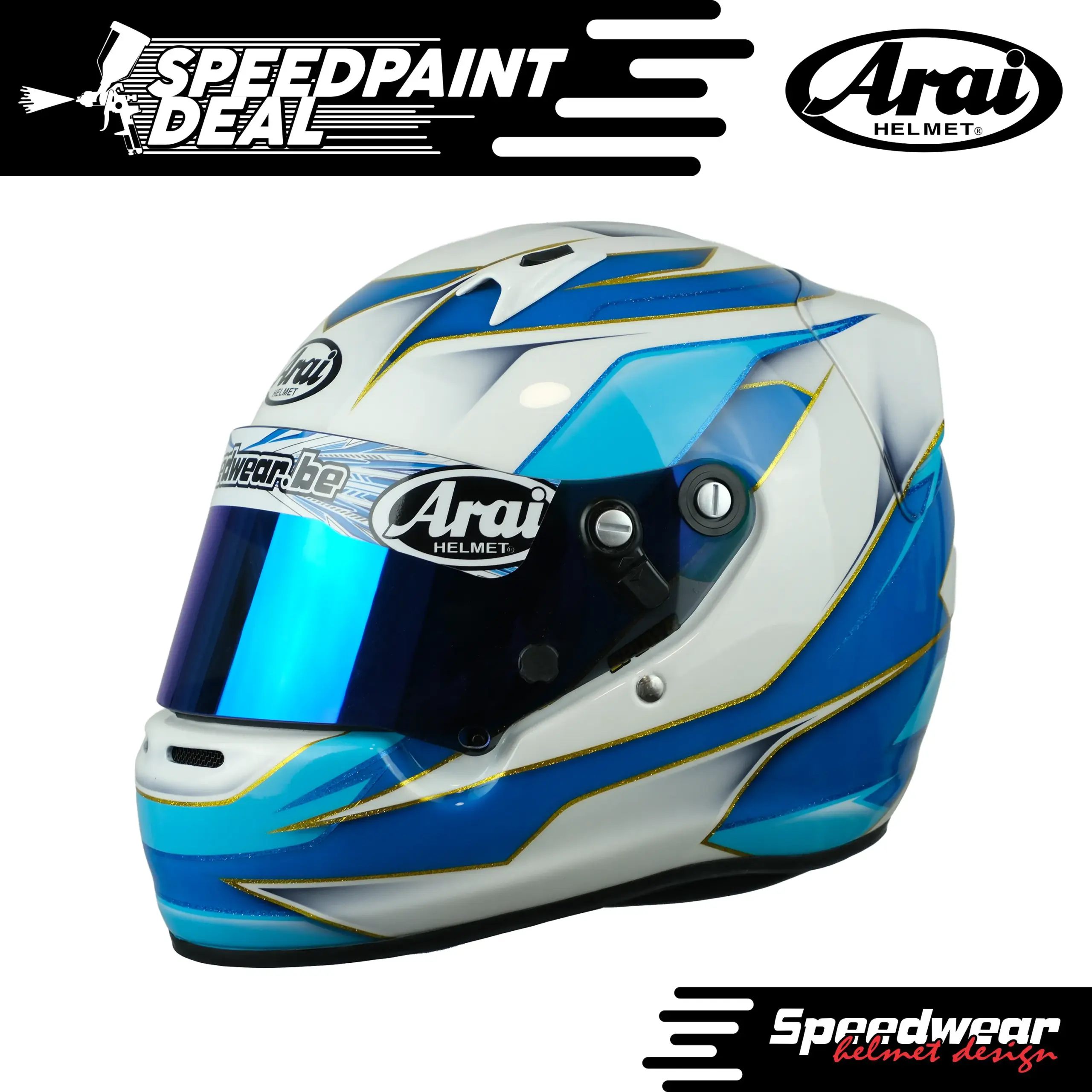 SpeedPaint Deal Arai CK6 Karthelm Small met Chroom Design - Afbeelding 4