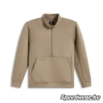 Sudadera Alpinestars con media cremallera, color Putty