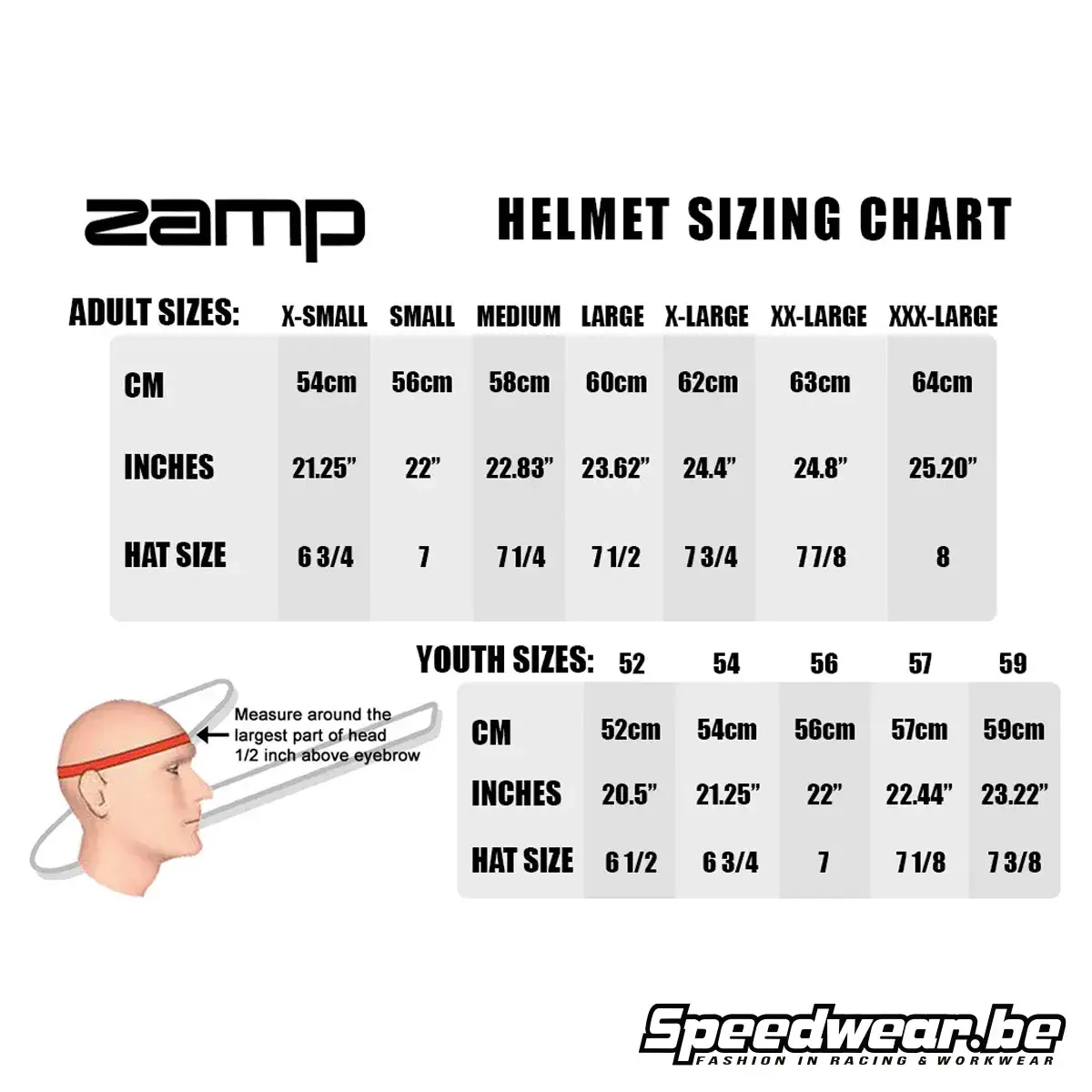 Zamp RZ-19F Open Face Helm WIT