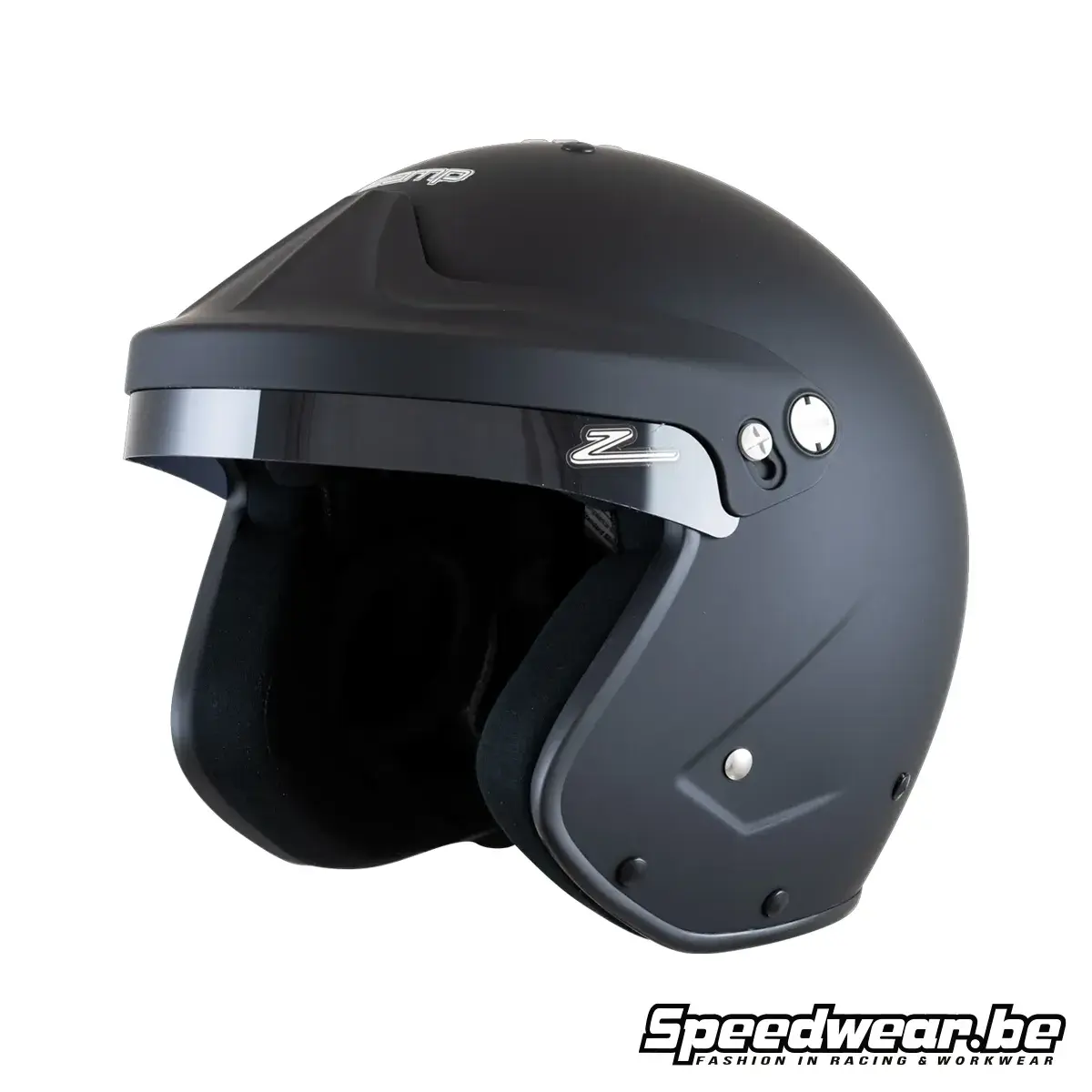 Zamp RZ-19F Open Face Helm ZWART Mat
